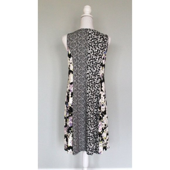 J. JILL Wearever Collection Mixed Floral Print Travel Sleeveless Dress, S Small - Picture 7 of 9